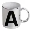 Mug ceramic, silver mirror, 330ml