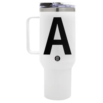 Μονόγραμμα , Mega Tumbler με καπάκι, διπλού τοιχώματος (θερμό) 1,2L