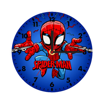 Spiderman flying, Ρολόι τοίχου ξύλινο (20cm)