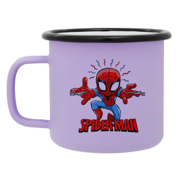 Spiderman flying, Κούπα Μεταλλική εμαγιέ ΜΑΤ Light Pastel Purple 360ml