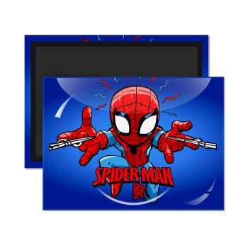 Spiderman flying, Ορθογώνιο μαγνητάκι ψυγείου διάστασης 9x6cm