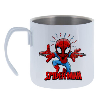Spiderman flying, Mug Stainless steel double wall 400ml