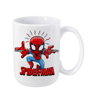 Spiderman flying, Κούπα Mega, κεραμική, 450ml