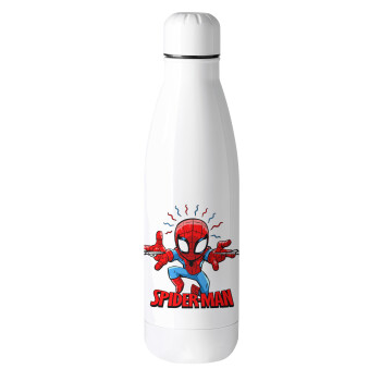Spiderman flying, Metal mug thermos (Stainless steel), 500ml