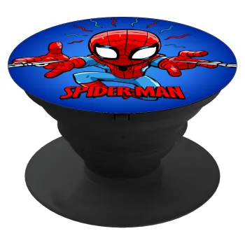 Spiderman flying, Phone Holders Stand  Μαύρο Βάση Στήριξης Κινητού στο Χέρι