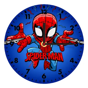 Spiderman flying, Ρολόι τοίχου ξύλινο (20cm)