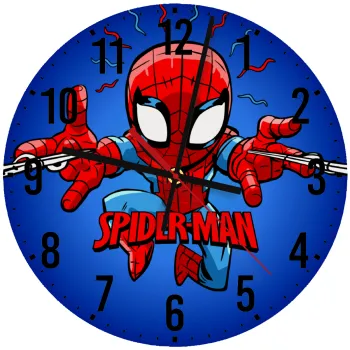 Spiderman flying, Ρολόι τοίχου ξύλινο (30cm)