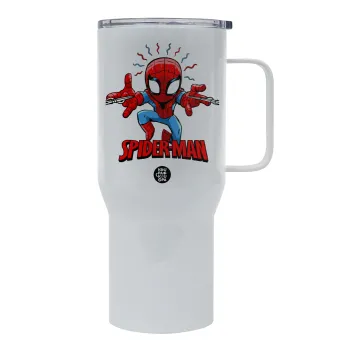 Spiderman flying, Tumbler με καπάκι, διπλού τοιχώματος (θερμό) 750L