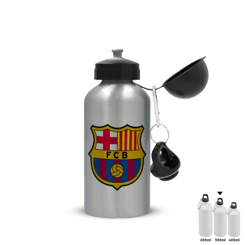 Barcelona FC, Μεταλλικό παγούρι νερού, Ασημένιο, αλουμινίου 500ml