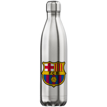 Barcelona FC, Μεταλλικό παγούρι θερμός Inox (Stainless steel), διπλού τοιχώματος, 750ml