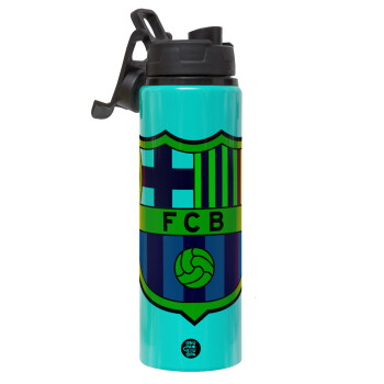 Barcelona FC, Metallic water bottle with safety lid, 850ml aluminum