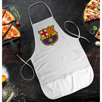 Barcelona FC, Ποδιά Σεφ / Σερβιτόρου Ολόσωμη κοντή Ενηλίκων με τσέπες (48x73cm)