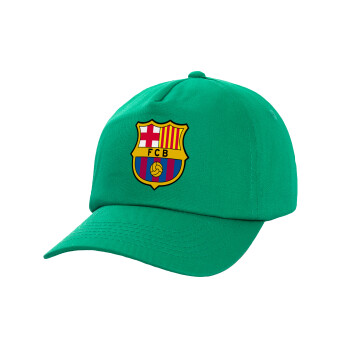 Barcelona FC, Καπέλο Ενηλίκων Baseball, 100% Βαμβακερό,  Πράσινο (ΒΑΜΒΑΚΕΡΟ, ΕΝΗΛΙΚΩΝ, UNISEX, ONE SIZE)