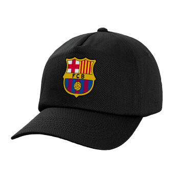 Barcelona FC, Καπέλο παιδικό Baseball, 100% Βαμβακερό,  Μαύρο