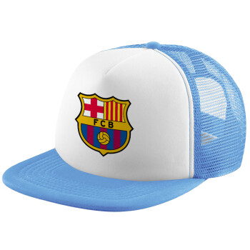 Barcelona FC, Καπέλο Soft Trucker με Δίχτυ Γαλάζιο/Λευκό