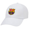 Barcelona FC, Καπέλο ενηλίκων Jockey Λευκό (snapback, 5-φύλλο, unisex)