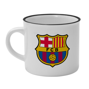 Barcelona FC, Κούπα κεραμική vintage Λευκή/Μαύρη 230ml