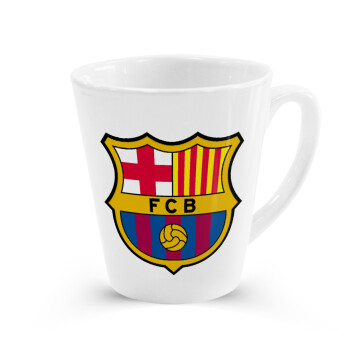 Barcelona FC, Κούπα κωνική Latte Λευκή, κεραμική, 300ml