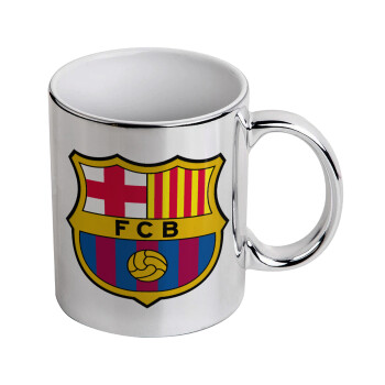 Barcelona FC, Κούπα κεραμική, ασημένια καθρέπτης, 330ml