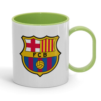 Barcelona FC, Κούπα (πλαστική) (BPA-FREE) Polymer Πράσινη για παιδιά, 330ml