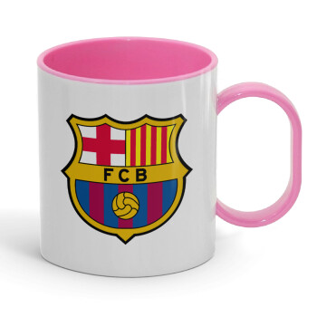 Barcelona FC, Κούπα (πλαστική) (BPA-FREE) Polymer Ροζ για παιδιά, 330ml