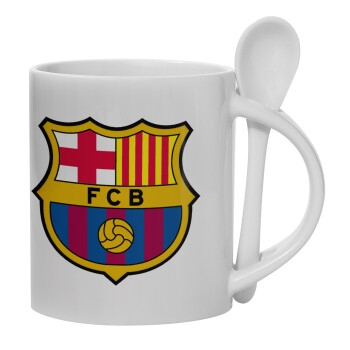 Barcelona FC, Κούπα, κεραμική με κουταλάκι, 330ml (1 τεμάχιο)
