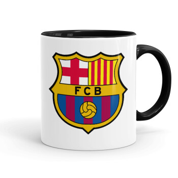 Barcelona FC, Κούπα χρωματιστή μαύρη, κεραμική, 330ml