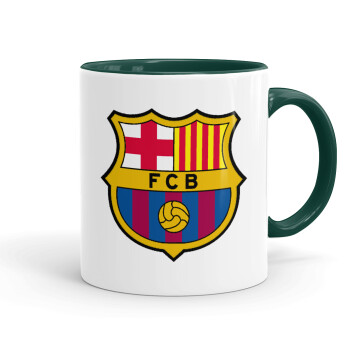 Barcelona FC, Κούπα χρωματιστή πράσινη, κεραμική, 330ml