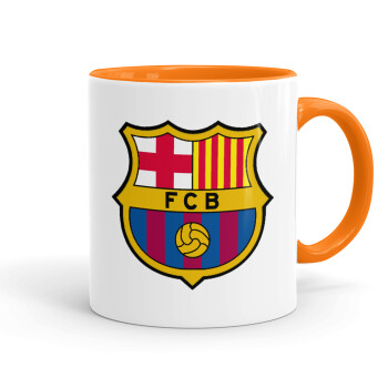 Barcelona FC, Κούπα χρωματιστή πορτοκαλί, κεραμική, 330ml