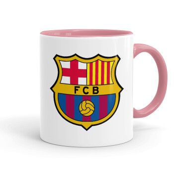 Barcelona FC, Mug colored pink, ceramic, 330ml