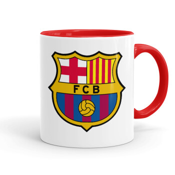Barcelona FC, Κούπα χρωματιστή κόκκινη, κεραμική, 330ml