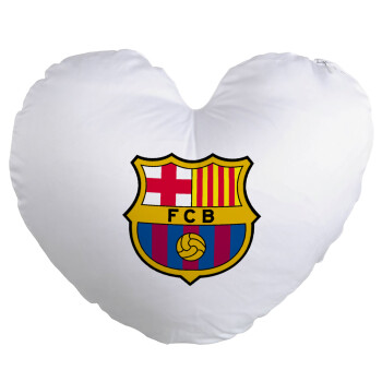 Barcelona FC, Μαξιλάρι καναπέ καρδιά 40x40cm περιέχεται το  γέμισμα