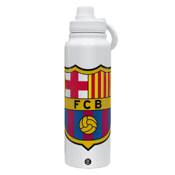 Barcelona FC, 1L Stainless Steel Thermal Bottle with Phone Holder & Double Wall Insulation