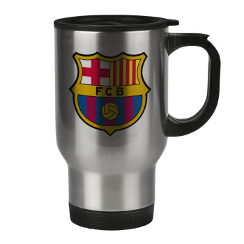 Barcelona FC, Κούπα ταξιδιού ανοξείδωτη με καπάκι, διπλού τοιχώματος (θερμό) 450ml