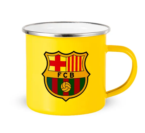 Barcelona FC — Yellow Enamel Metallic Cup 360ml