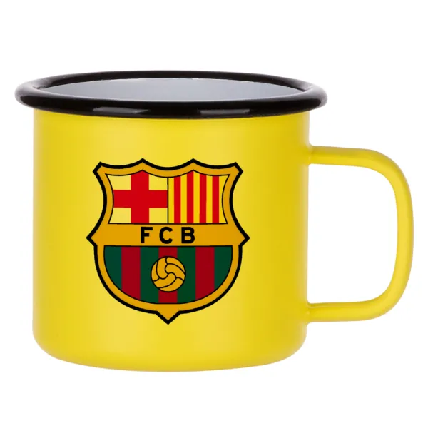 Barcelona FC — Κούπα Μεταλλική εμαγιέ ΜΑΤ Κίτρινη 360ml