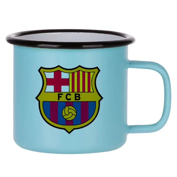 Barcelona FC — Κούπα Μεταλλική εμαγιέ ΜΑΤ σιέλ 360ml
