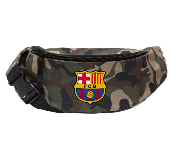 Barcelona FC — Unisex waist bag (banana) in Jungle camouflage color with 2 pockets