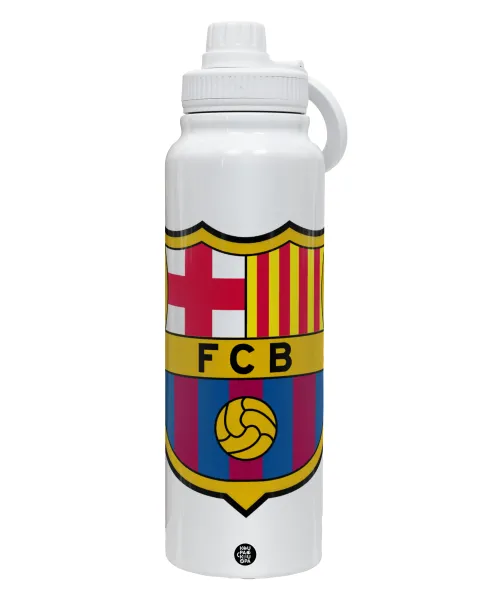 Barcelona FC — 1L Stainless Steel Thermal Bottle with Phone Holder & Double Wall Insulation