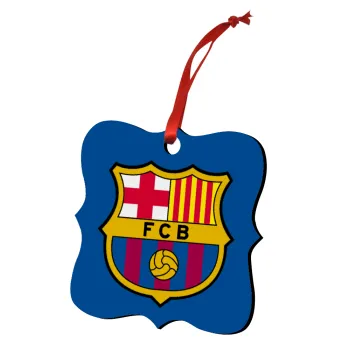 Barcelona FC, Christmas ornament polygon wooden 7.5cm