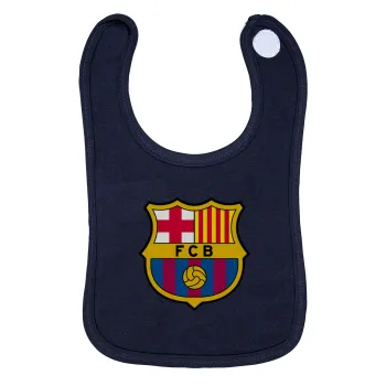 Barcelona FC, Σαλιάρα με Σκρατς 100% Organic Cotton Μπλε (0-18 months)
