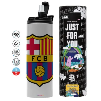 Barcelona FC, Tumbler stainless steel GREY 600ml