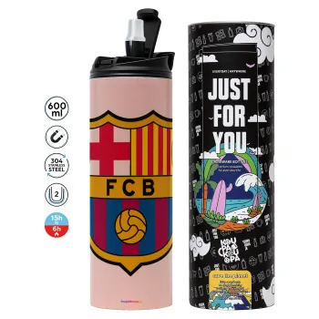 Barcelona FC, Tumbler stainless steel PINK 600ml