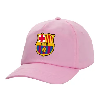 Barcelona FC, Adult Baseball Cap, 100% Cotton, PINK (COTTON, ADULT, UNISEX, ONE SIZE)