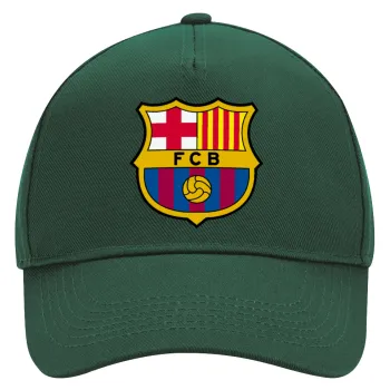 Barcelona FC, Καπέλο Ενηλίκων Ultimate ΠΡΑΣΙΝΟ, (100% ΒΑΜΒΑΚΕΡΟ DRILL, ΕΝΗΛΙΚΩΝ, UNISEX, ONE SIZE)