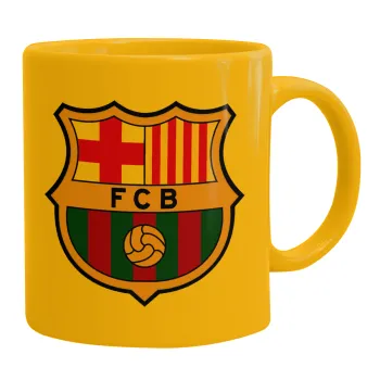 Barcelona FC, Κούπα, κεραμική κίτρινη, 330ml