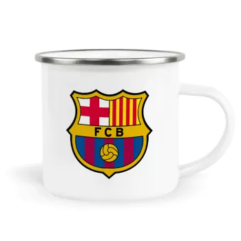 Barcelona FC, Metallic enamel cup white 360ml