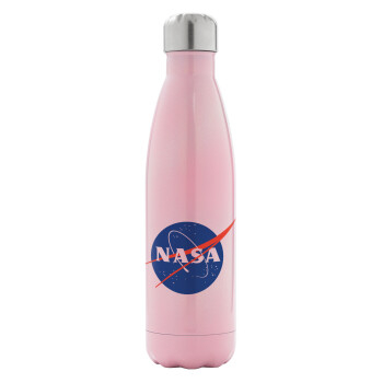 Nasa, Metal mug thermos Pink Iridiscent (Stainless steel), double wall, 500ml