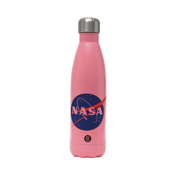 Nasa, Metal mug thermos Pink Mat (Stainless steel), double wall, 500ml