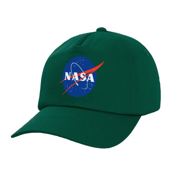 Nasa, Twill Children's Cap, DARK GREEN (100% COTTON, CHILDREN, UNISEX)
